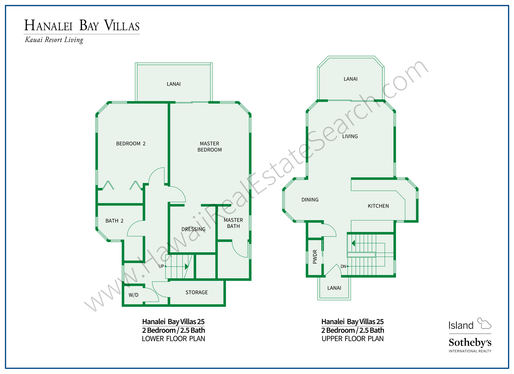 Hanalei Bay Villas Floor Plans
